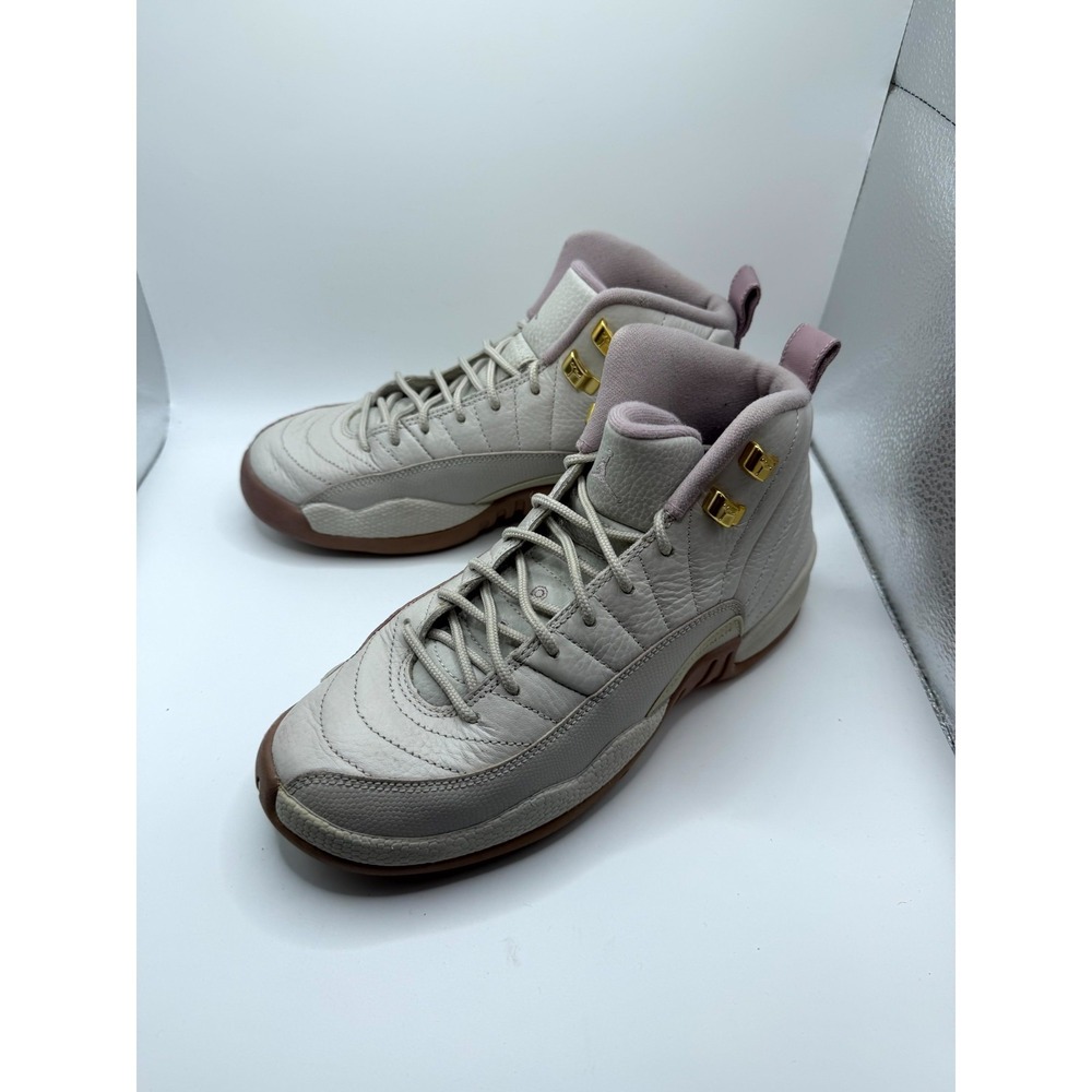 Air Jordan 12 Retro GG 845028-025 Kids 6.5 Sneaker Plum Fog White Leather Shoes